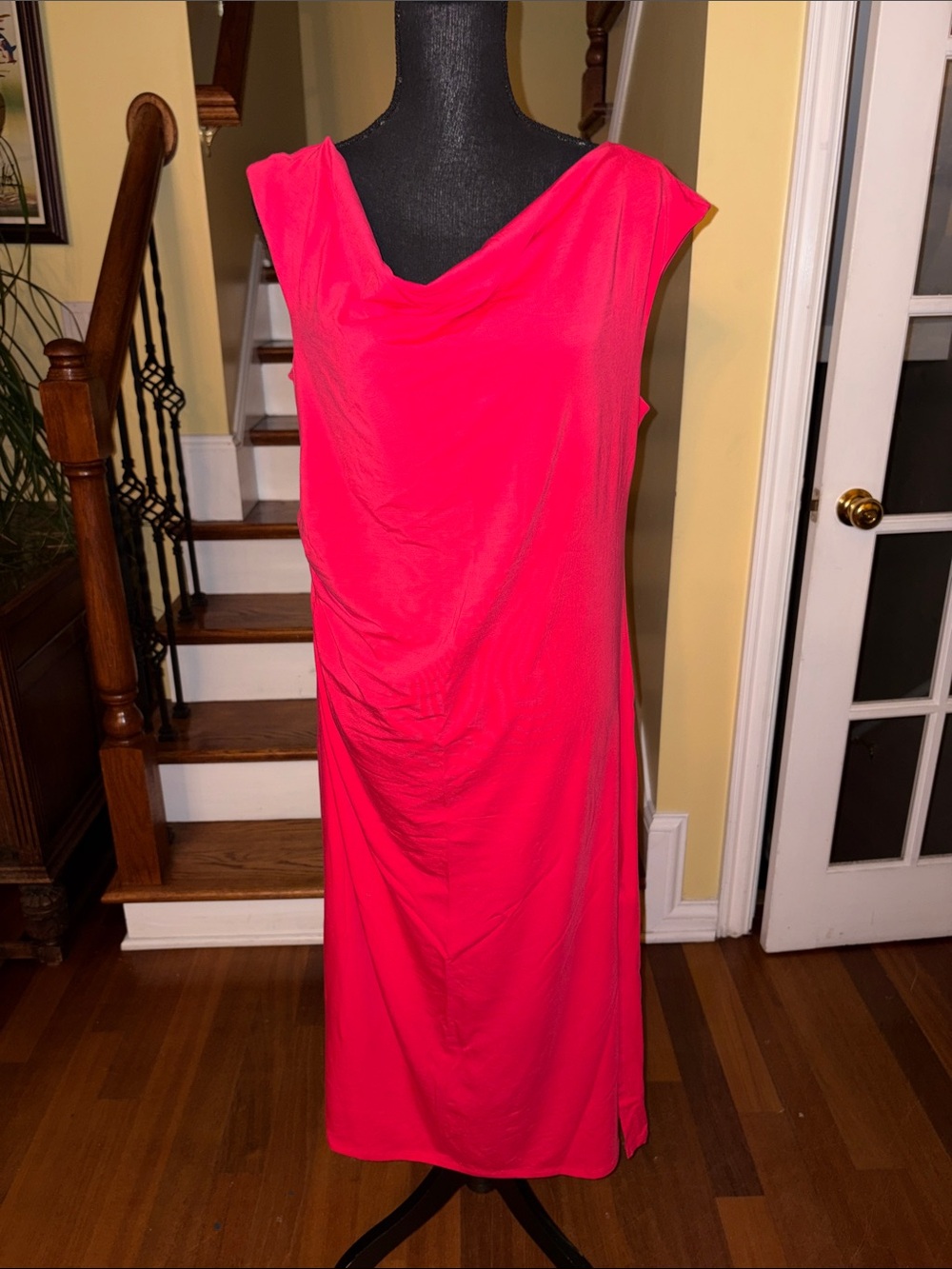 a new day Bright Pink Cowl Neck Midi Dress